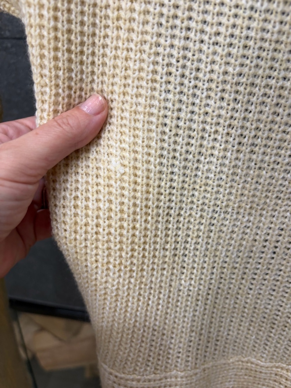 Cream Ribbed Knit Duster Cardigan - Picture 9 of 11